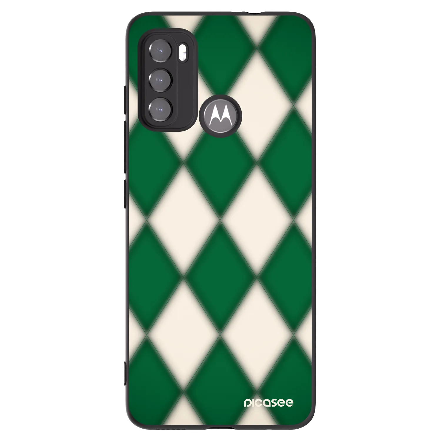 Picasee silikónový čierny obal pre Motorola Moto G60 - Emerald Diamond
