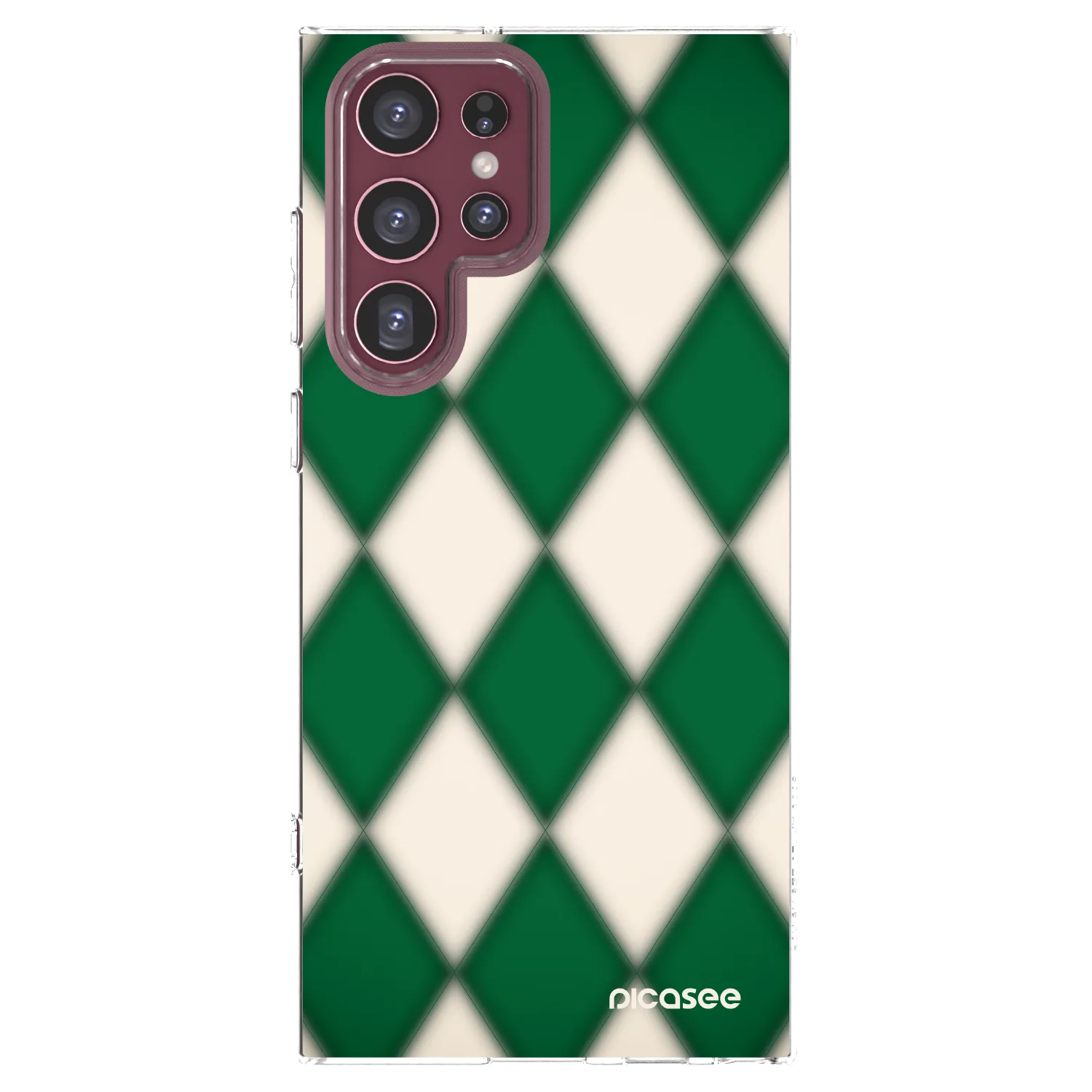 Picasee silikónový prehľadný obal pre Samsung Galaxy S22 Ultra 5G - Emerald Diamond