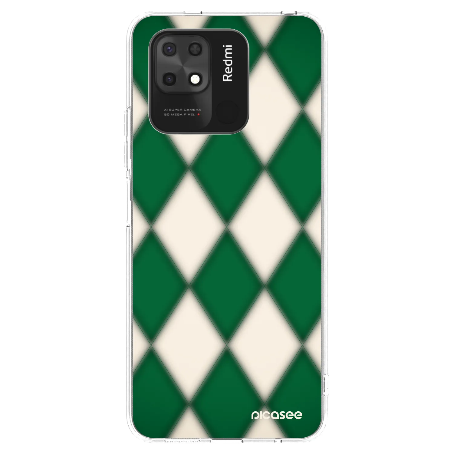 Picasee silikónový prehľadný obal pre Xiaomi Redmi 10C - Emerald Diamond