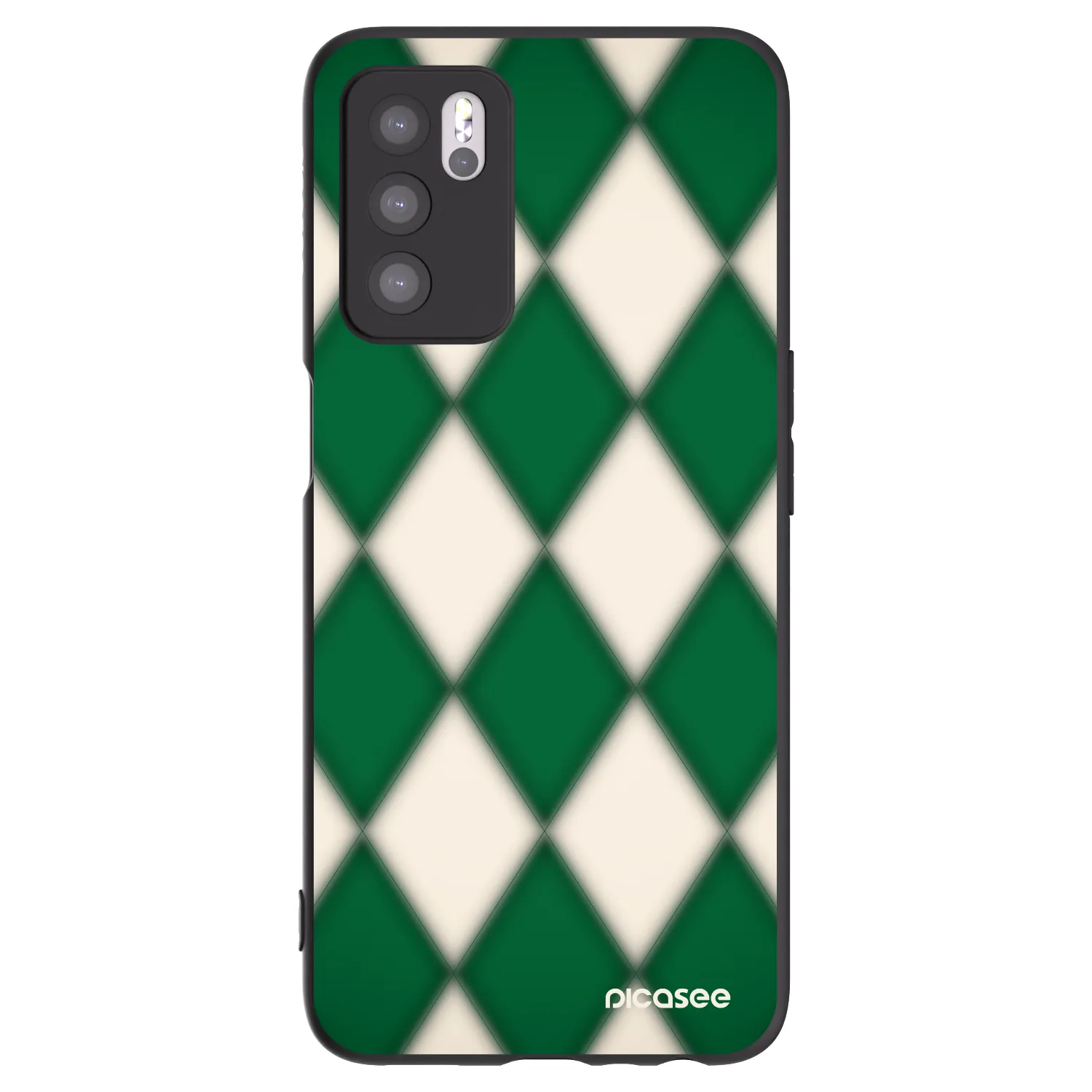Picasee silikónový čierny obal pre OPPO A16s - Emerald Diamond