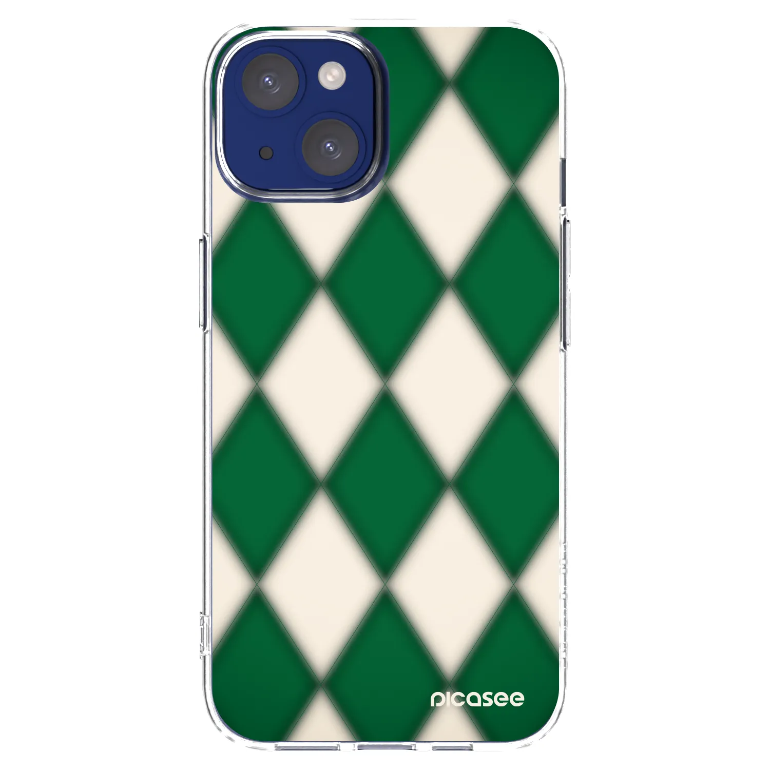 Silikónový prehľadný obal pre Apple iPhone 14 - Emerald Diamond