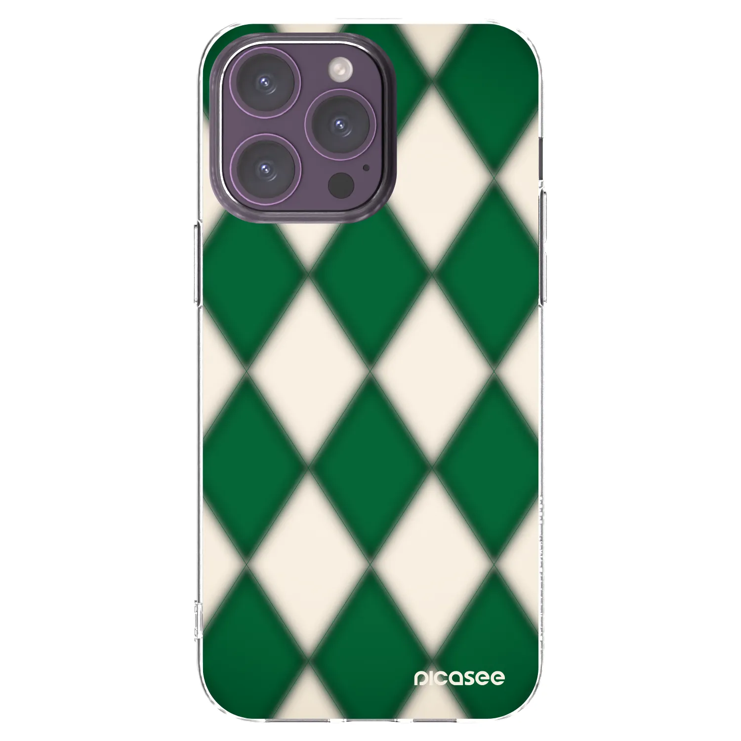 Picasee silikónový prehľadný obal pre Apple iPhone 14 Pro Max - Emerald Diamond