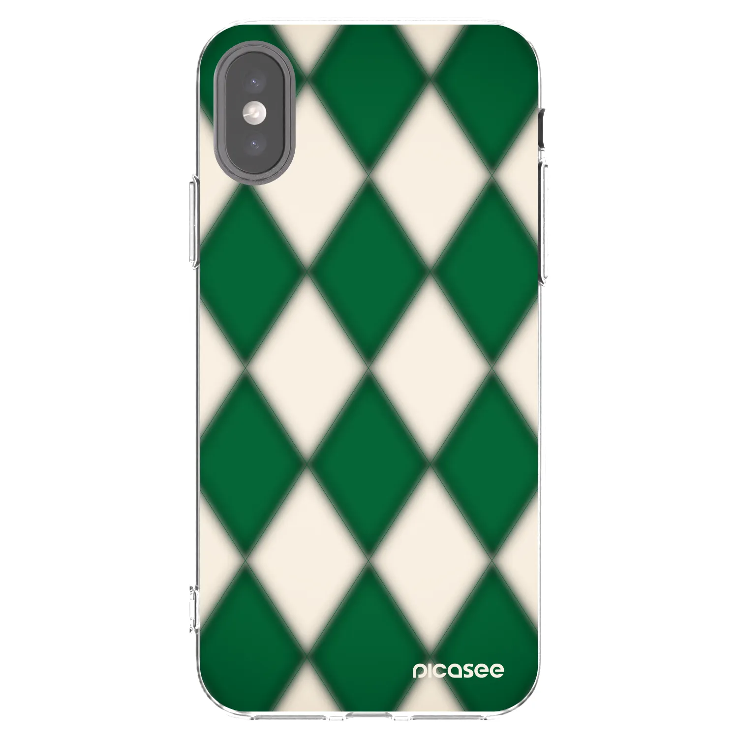 Picasee silikónový prehľadný obal pre Apple iPhone X/XS - Emerald Diamond