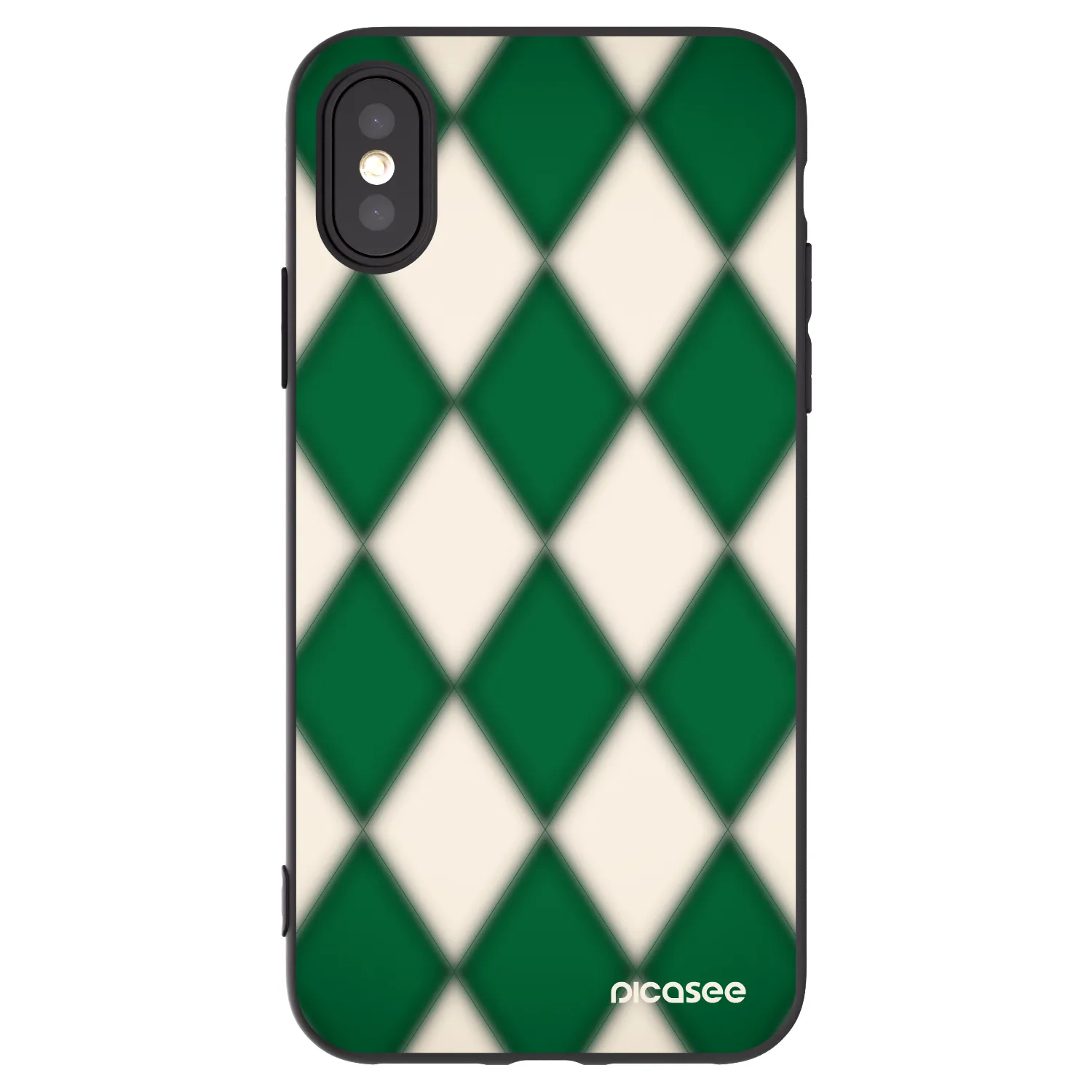 Picasee silikónový čierny obal pre Apple iPhone X/XS - Emerald Diamond
