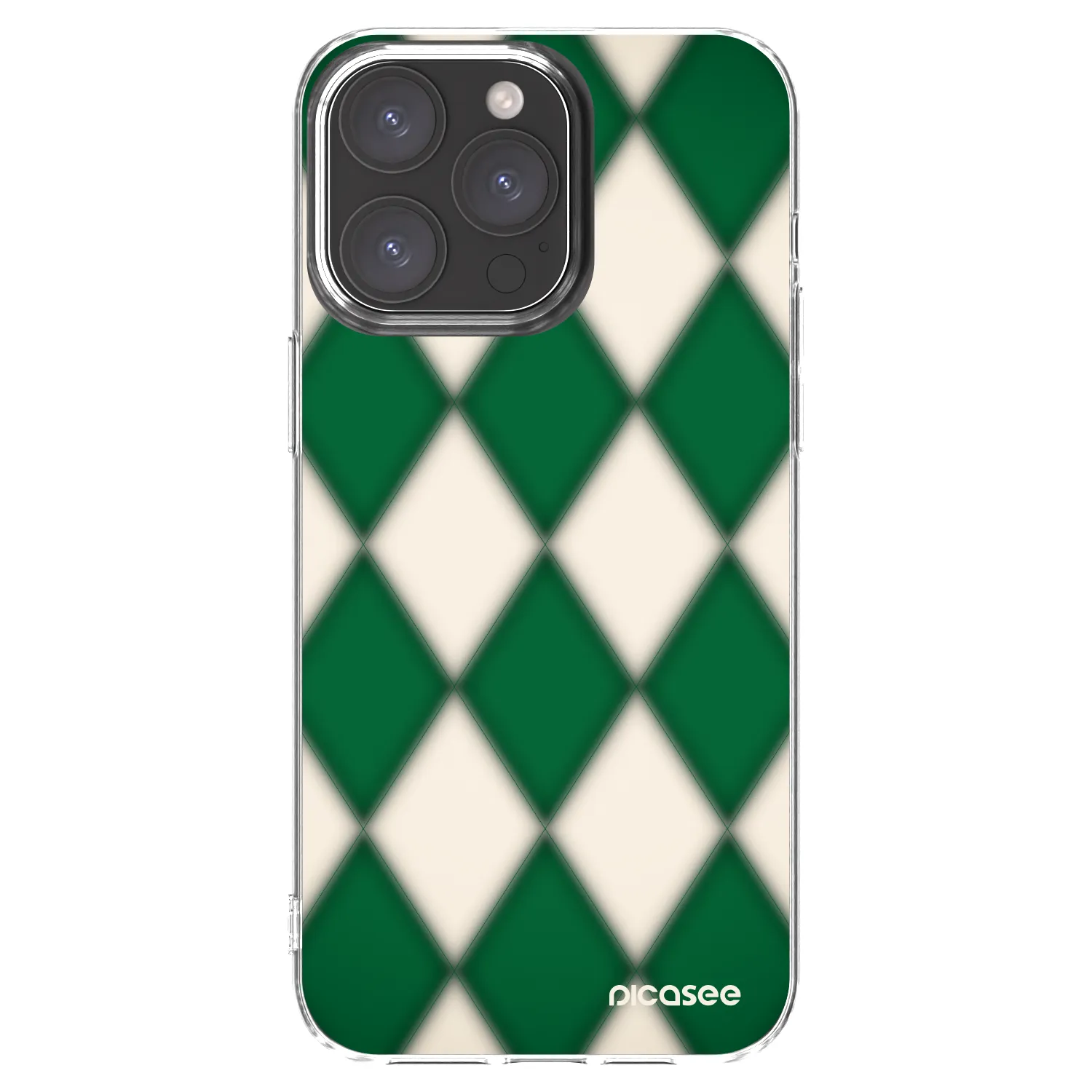 Picasee silikónový prehľadný obal pre Apple iPhone 15 Pro Max - Emerald Diamond