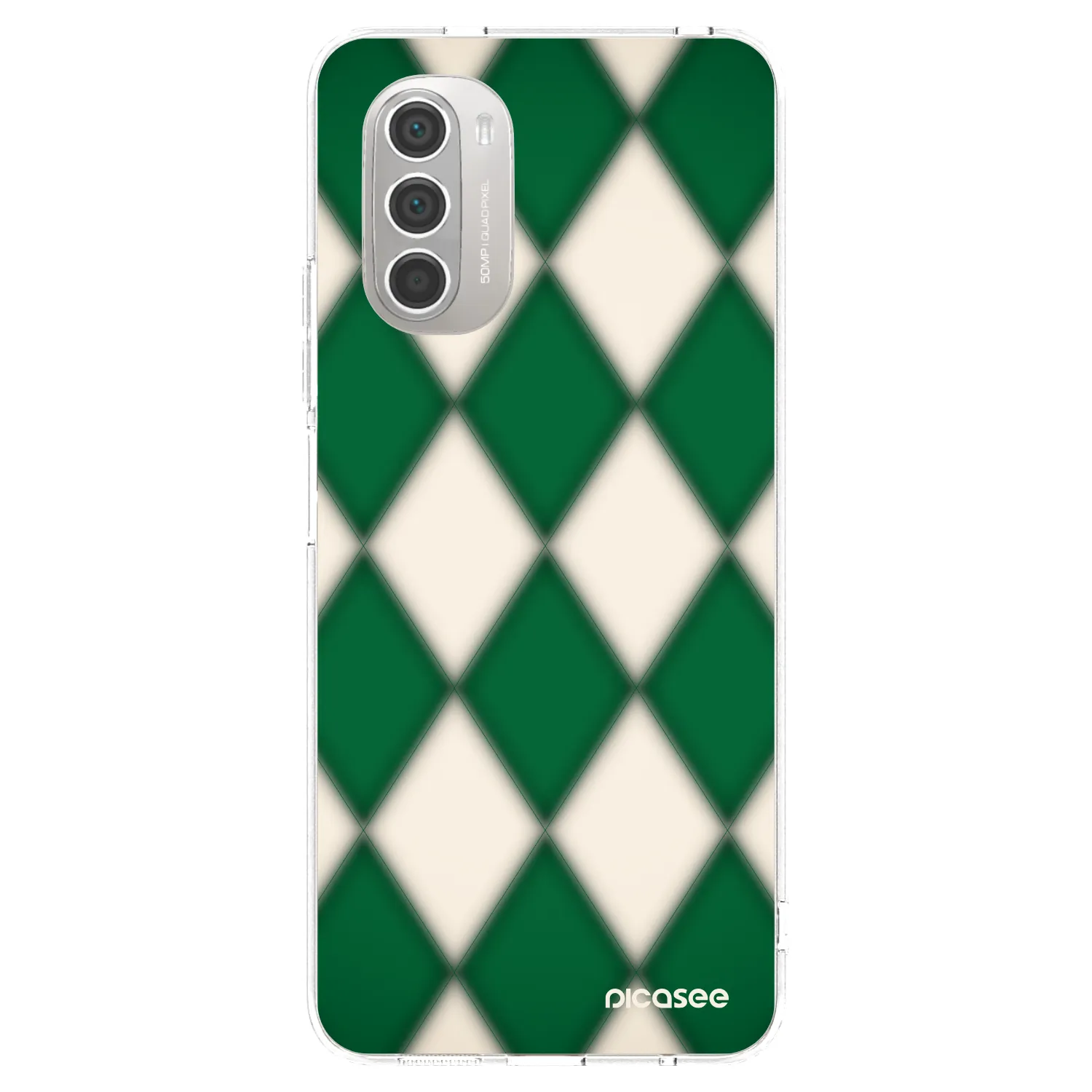 Picasee silikónový prehľadný obal pre Motorola Moto G51 - Emerald Diamond