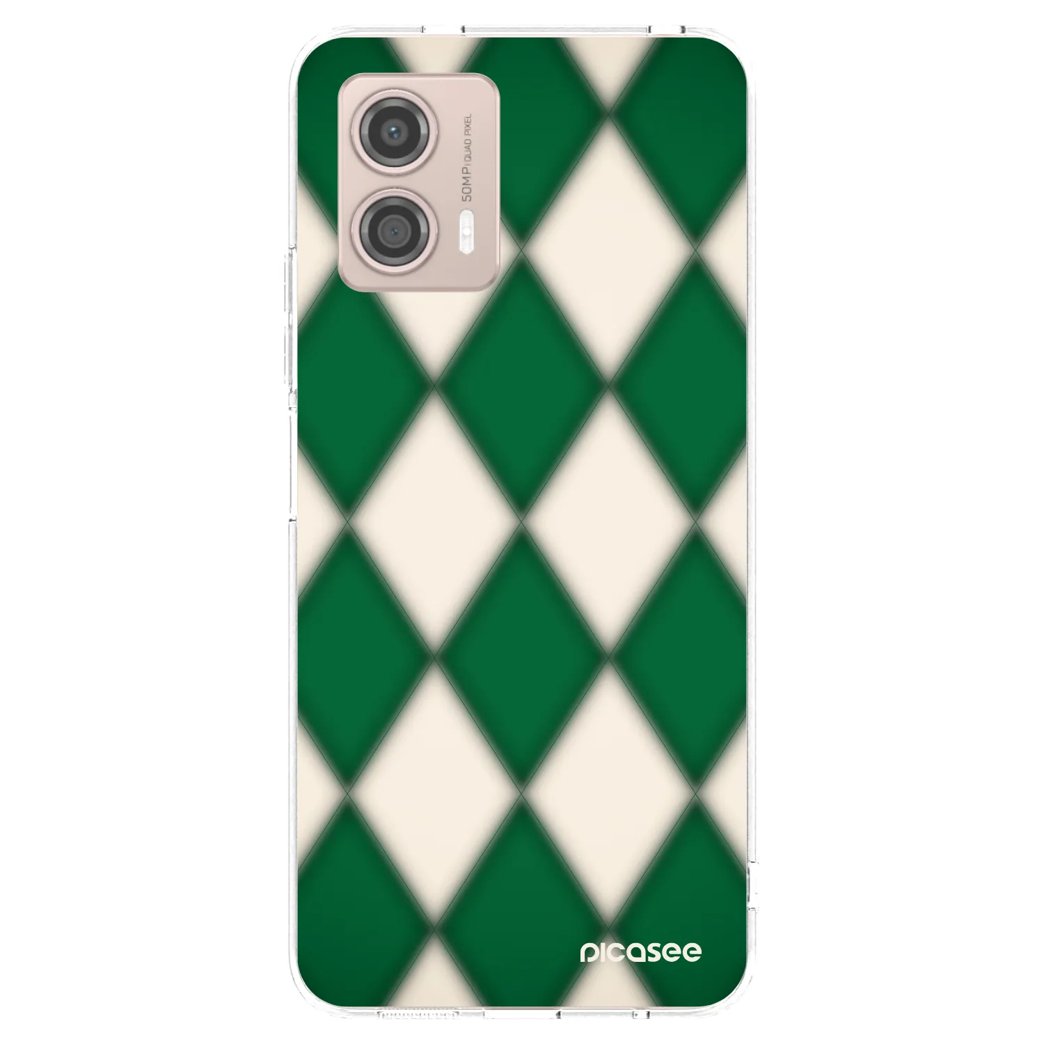 Picasee silikónový prehľadný obal pre Motorola Moto G53 5G - Emerald Diamond