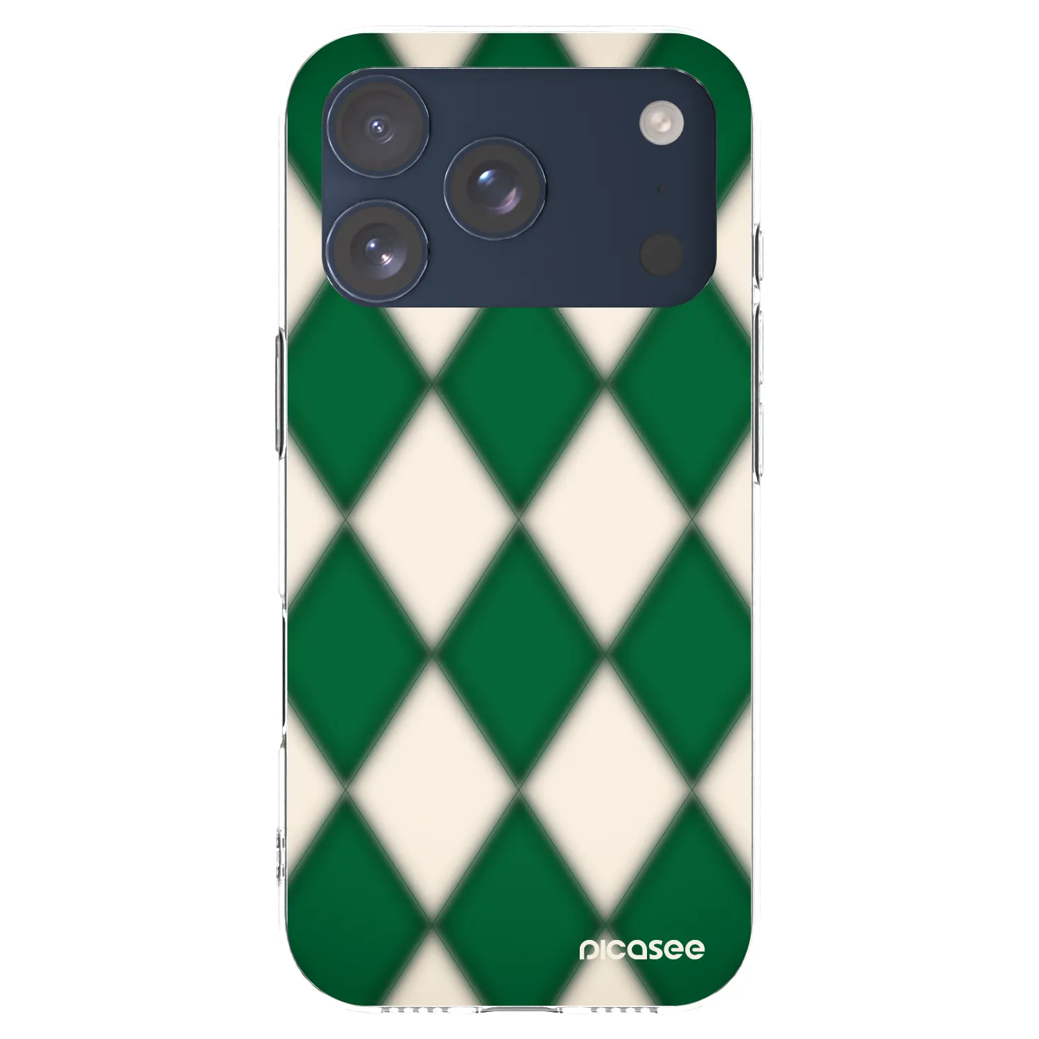 Picasee silikónový prehľadný obal pre Apple iPhone 17 Pro - Emerald Diamond