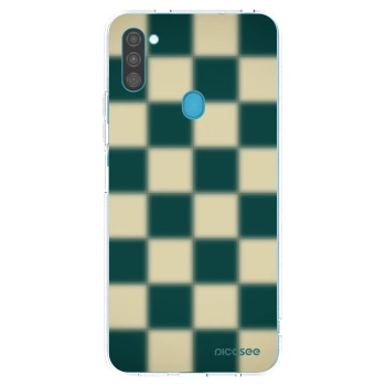 Picasee silikónový prehľadný obal pre Samsung Galaxy M11 - Shadow Chess