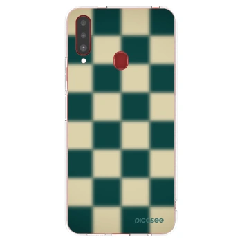 Picasee silikónový prehľadný obal pre Samsung Galaxy A20s - Shadow Chess