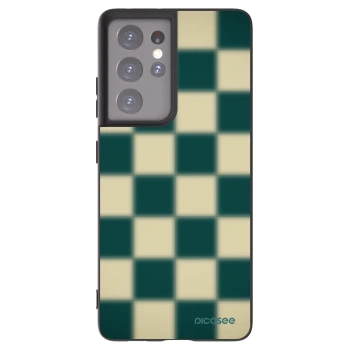 Picasee silikónový čierny obal pre Samsung Galaxy S21 Ultra 5G G998B - Shadow Chess
