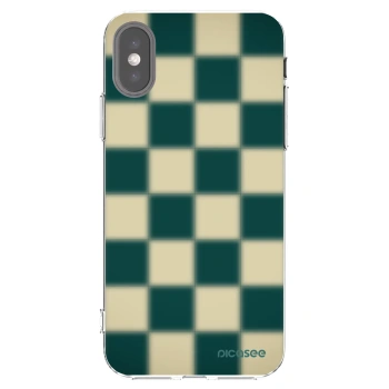 Picasee silikónový prehľadný obal pre Apple iPhone X/XS - Shadow Chess