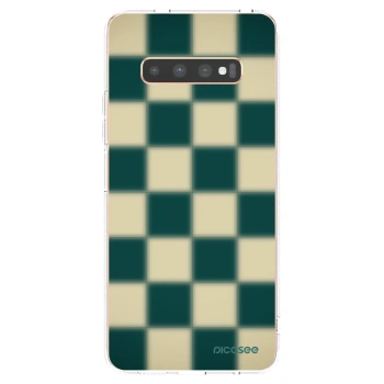 Picasee silikónový prehľadný obal pre Samsung Galaxy S10 Plus G975 - Shadow Chess