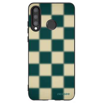 Picasee silikónový čierny obal pre Huawei P30 Lite - Shadow Chess