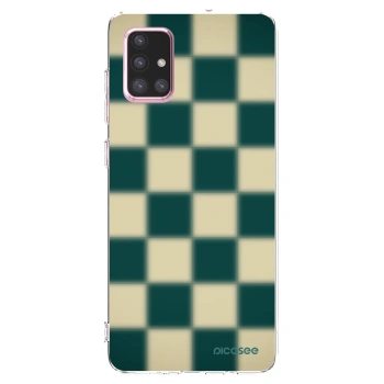 Picasee silikónový prehľadný obal pre Samsung Galaxy A71 A715F - Shadow Chess