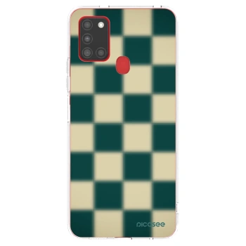 Picasee silikónový prehľadný obal pre Samsung Galaxy A21s - Shadow Chess