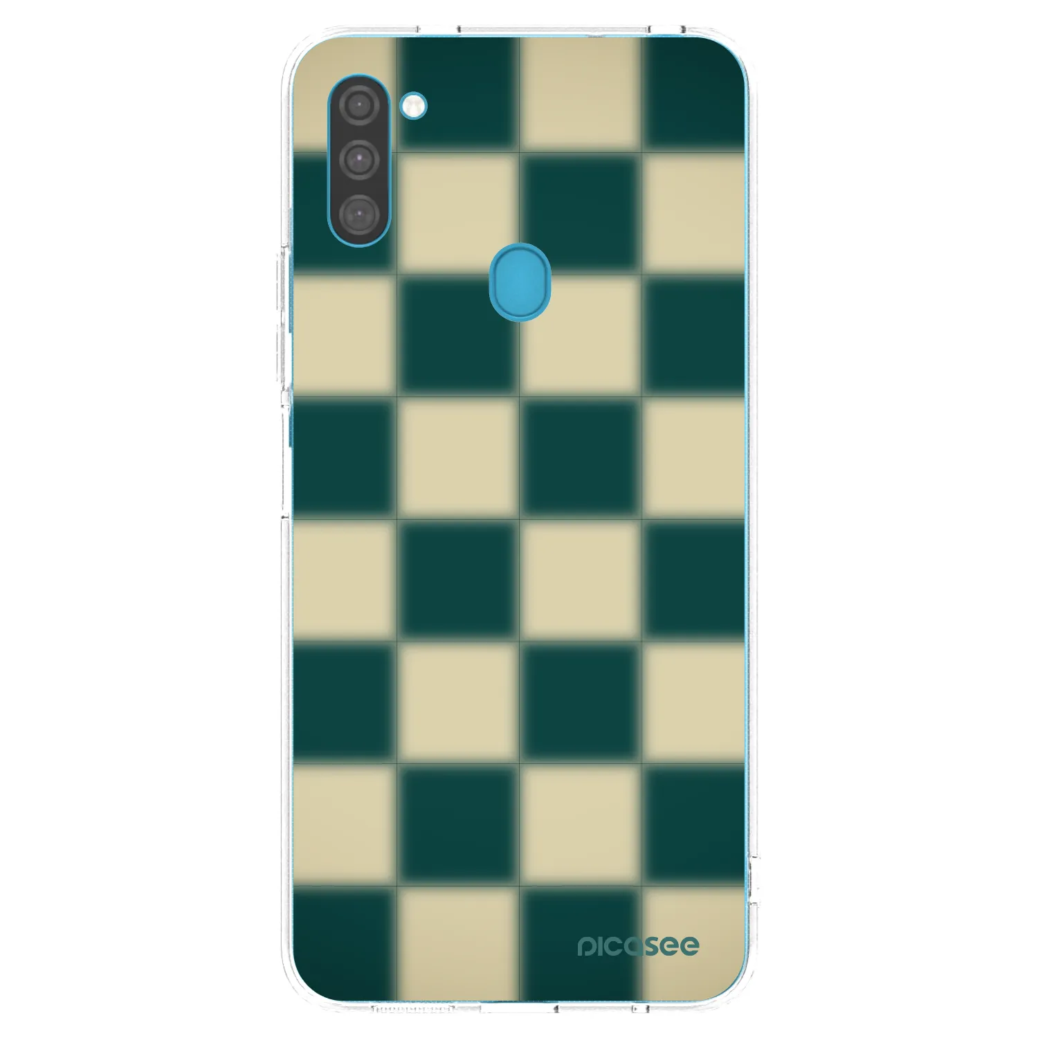 Picasee silikónový prehľadný obal pre Samsung Galaxy M11 - Shadow Chess