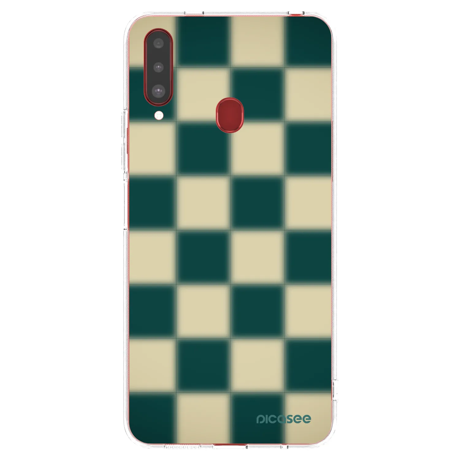 Picasee silikónový prehľadný obal pre Samsung Galaxy A20s - Shadow Chess