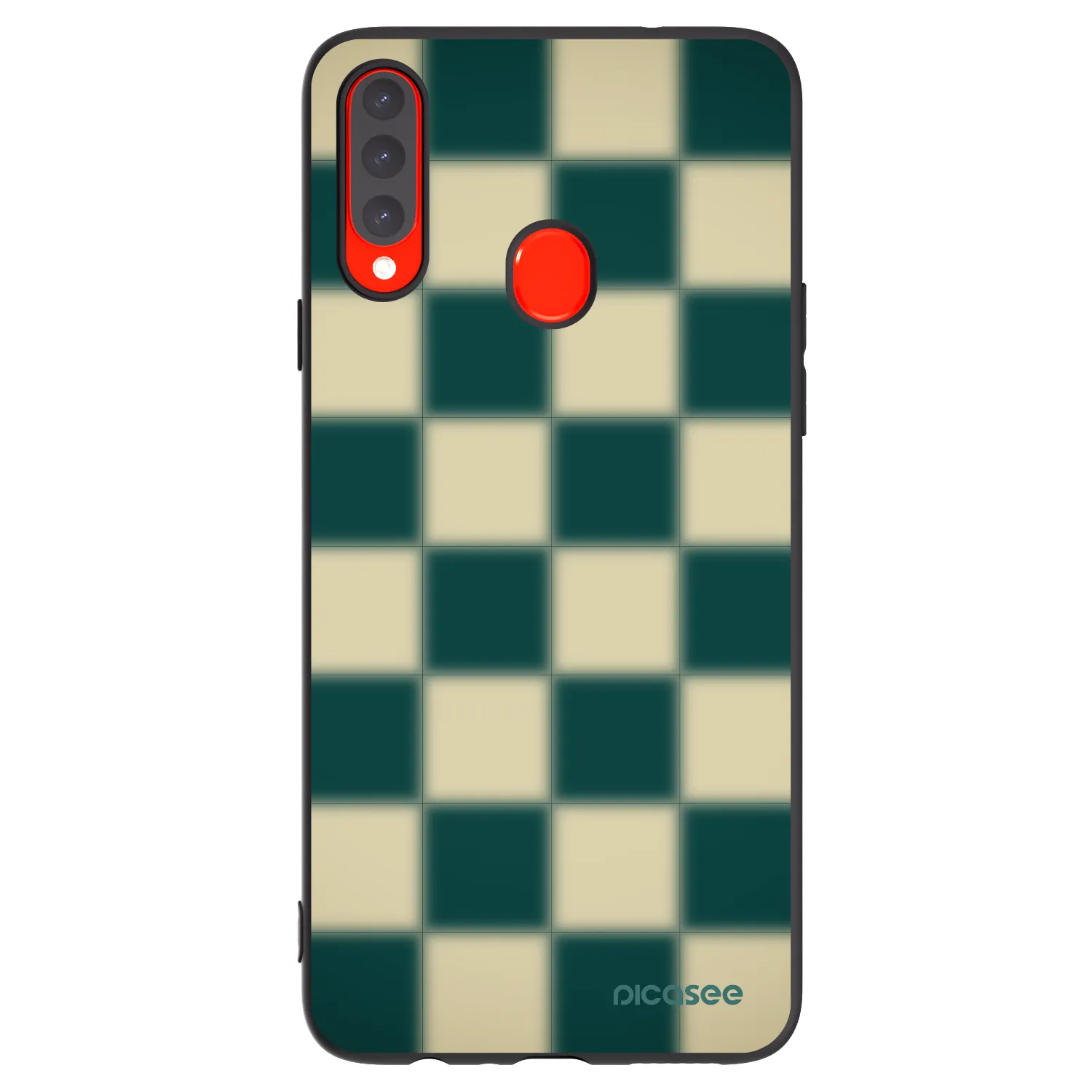 Picasee silikónový čierny obal pre Samsung Galaxy A20s - Shadow Chess