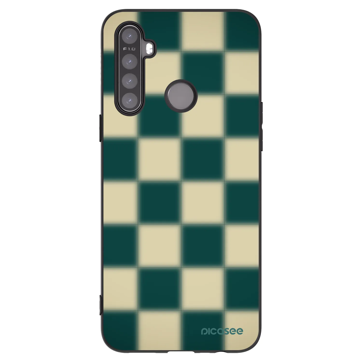 Picasee silikónový čierny obal pre Realme 6i - Shadow Chess