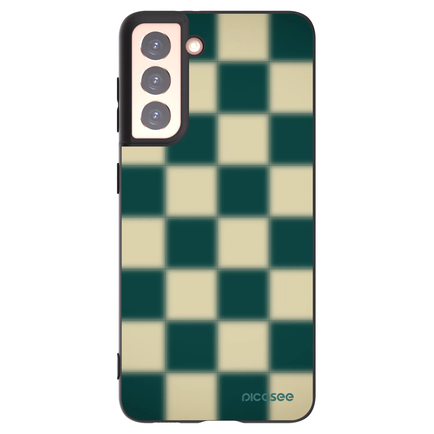 Silikónový čierny obal pre Samsung Galaxy S21 5G G991B - Shadow Chess