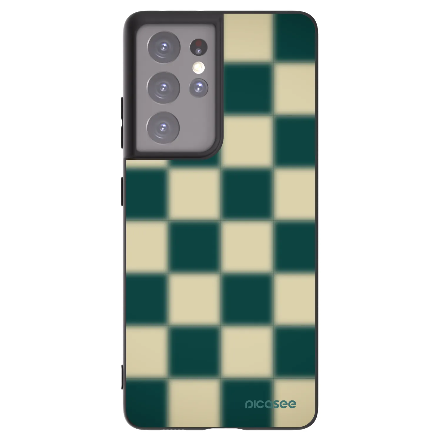 Picasee silikónový čierny obal pre Samsung Galaxy S21 Ultra 5G G998B - Shadow Chess