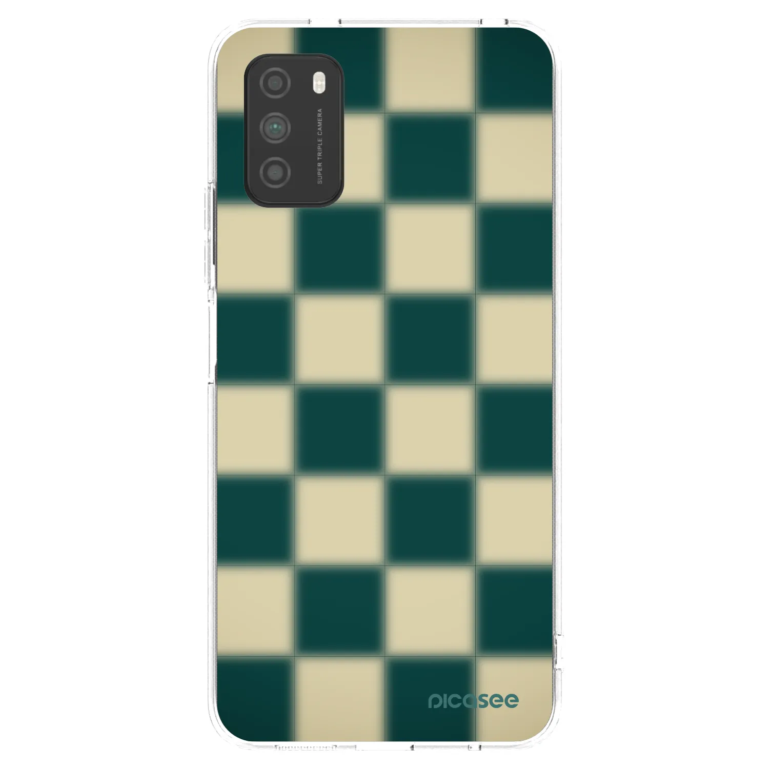 Silikónový prehľadný obal pre Xiaomi Poco M3 - Shadow Chess