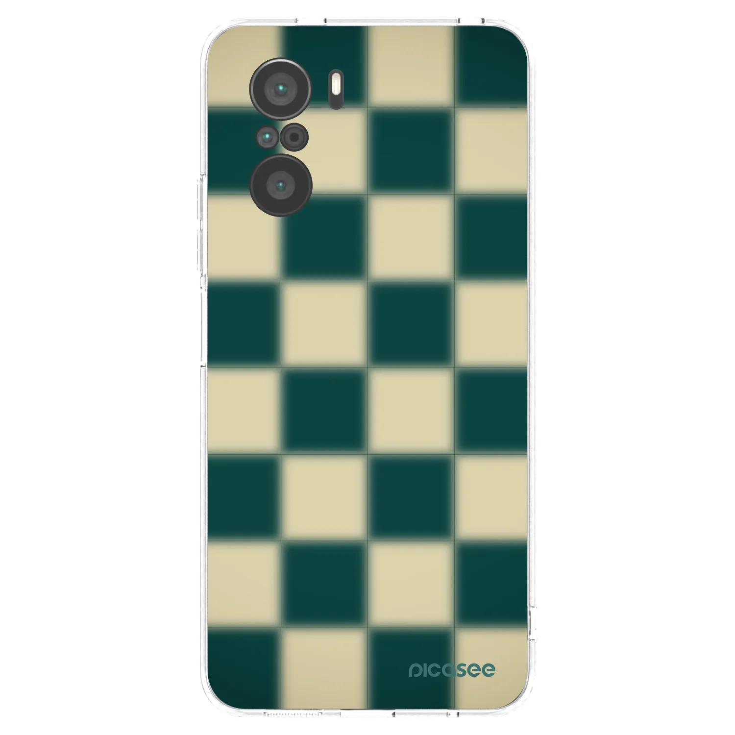 Picasee silikónový prehľadný obal pre Xiaomi Poco F3 - Shadow Chess
