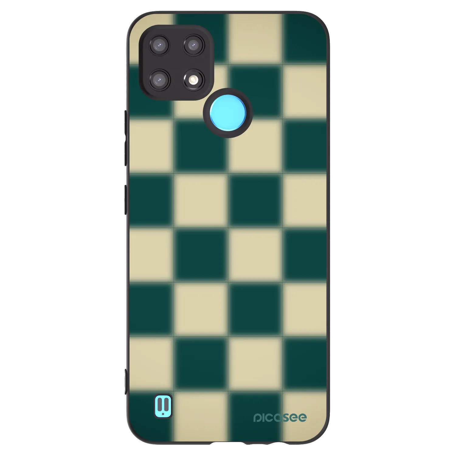 Picasee silikónový čierny obal pre Realme C21 - Shadow Chess