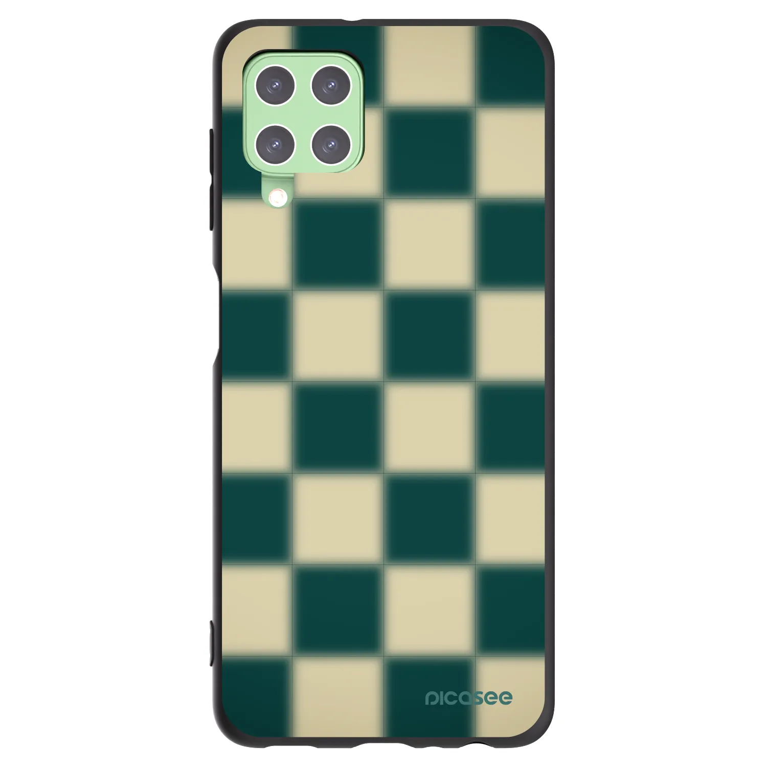 Picasee silikónový čierny obal pre Samsung Galaxy A22 A225F 4G - Shadow Chess