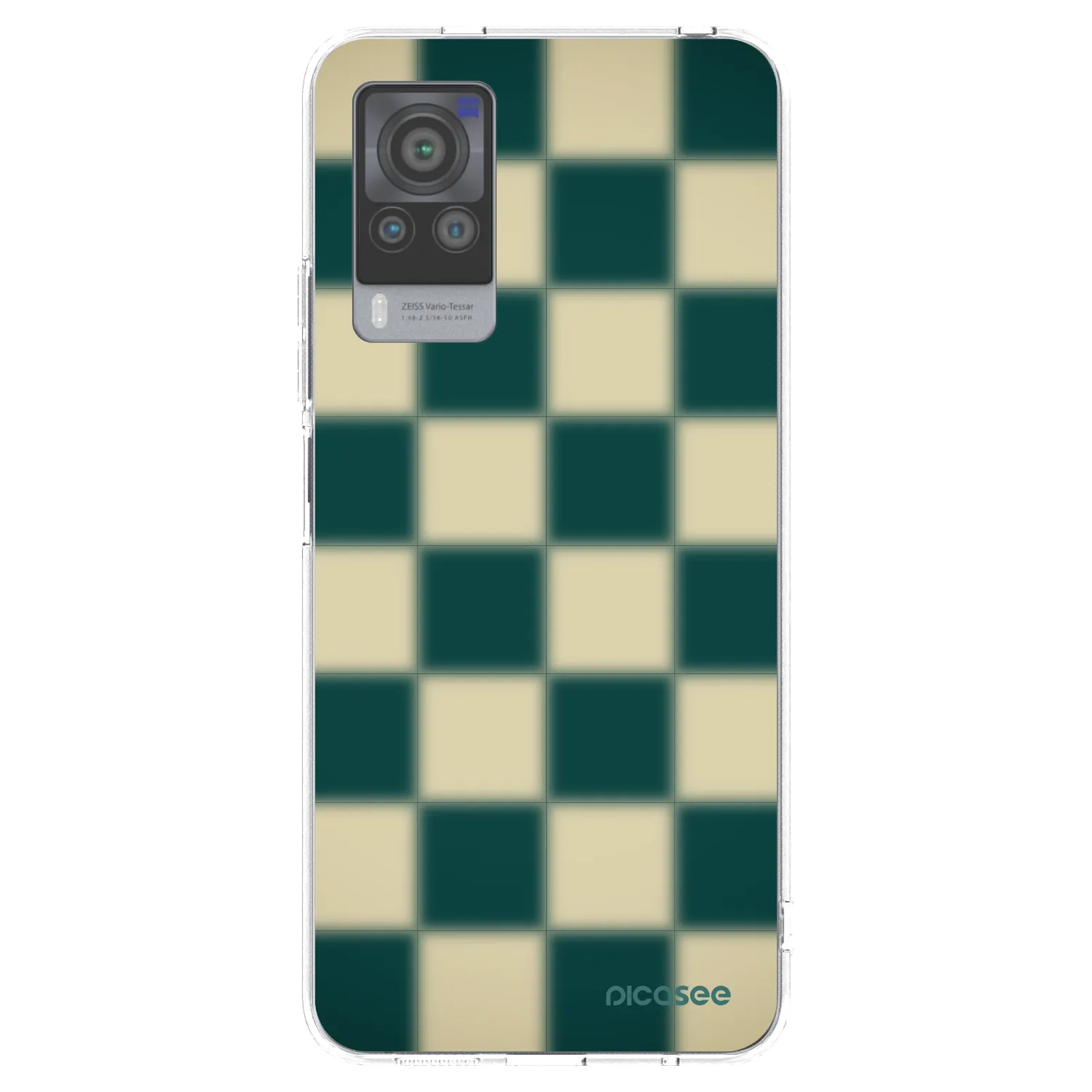 Picasee silikónový prehľadný obal pre Vivo X60 Pro 5G - Shadow Chess