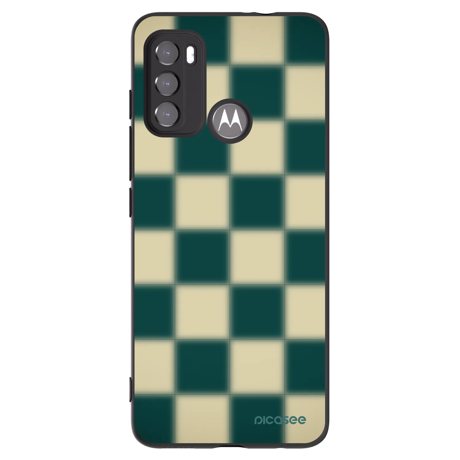 Picasee silikónový čierny obal pre Motorola Moto G60 - Shadow Chess