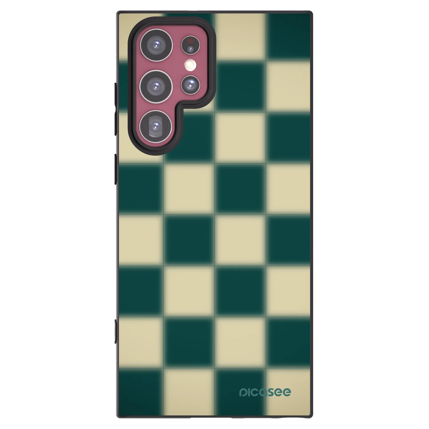 Picasee silikónový čierny obal pre Samsung Galaxy S22 Ultra 5G - Shadow Chess
