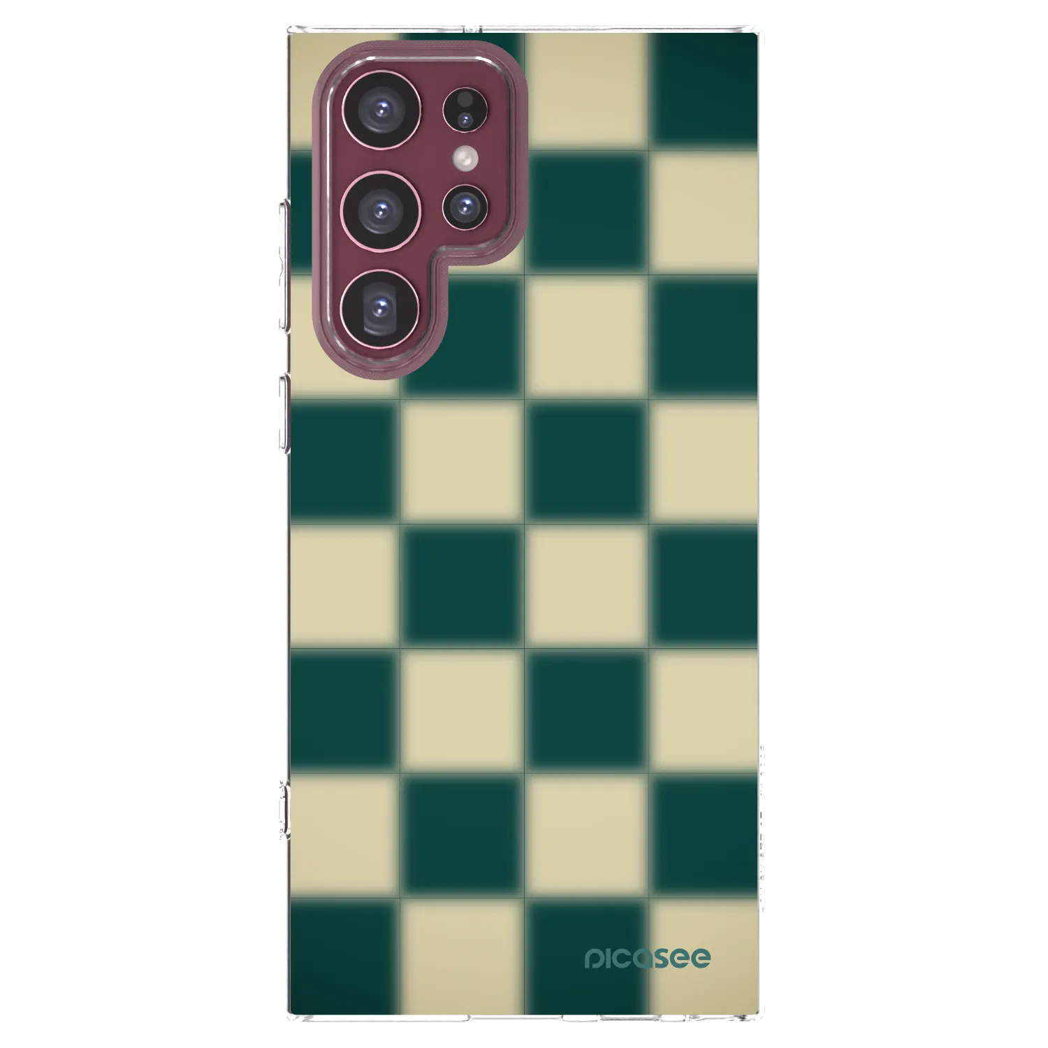 Picasee silikónový prehľadný obal pre Samsung Galaxy S22 Ultra 5G - Shadow Chess