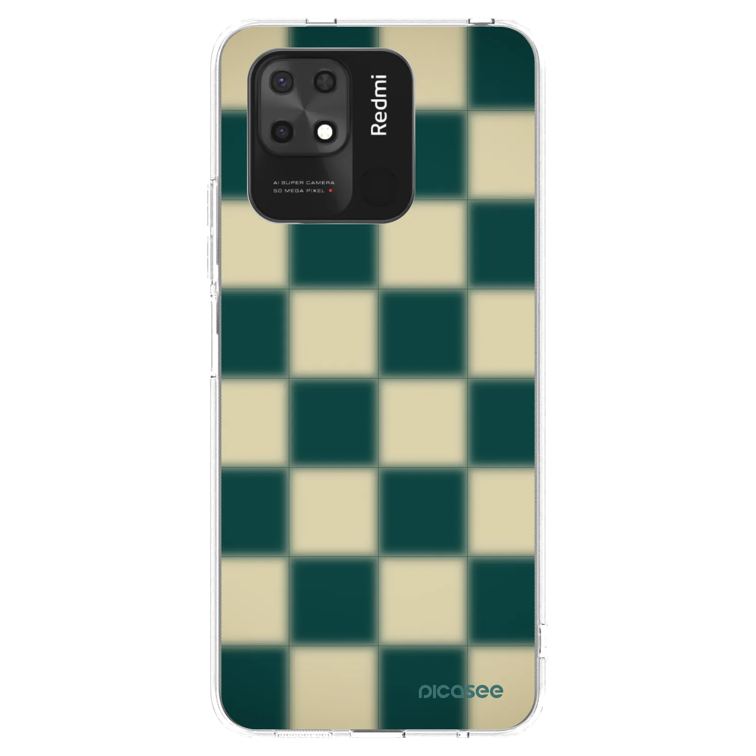Silikónový prehľadný obal pre Xiaomi Redmi 10C - Shadow Chess