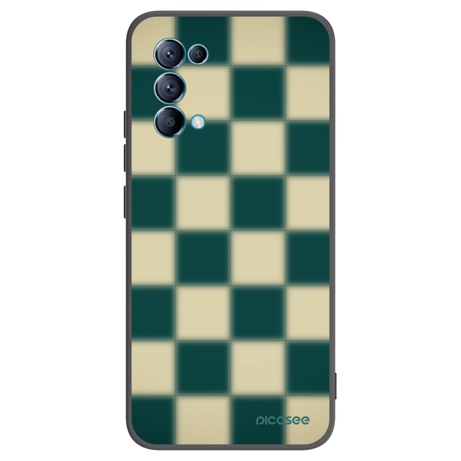 Picasee silikónový čierny obal pre OPPO A16s - Shadow Chess