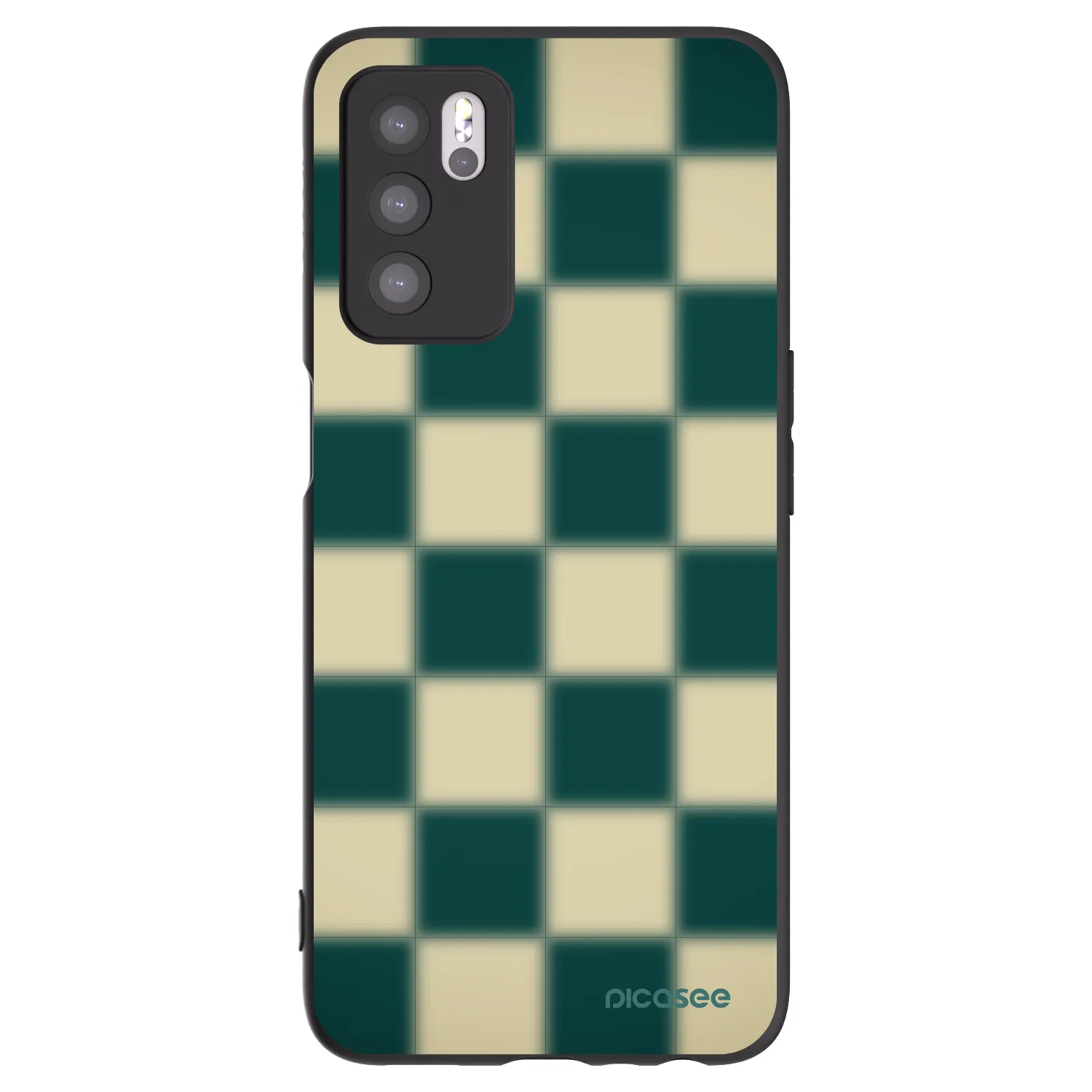 Picasee silikónový čierny obal pre OPPO A16s - Shadow Chess