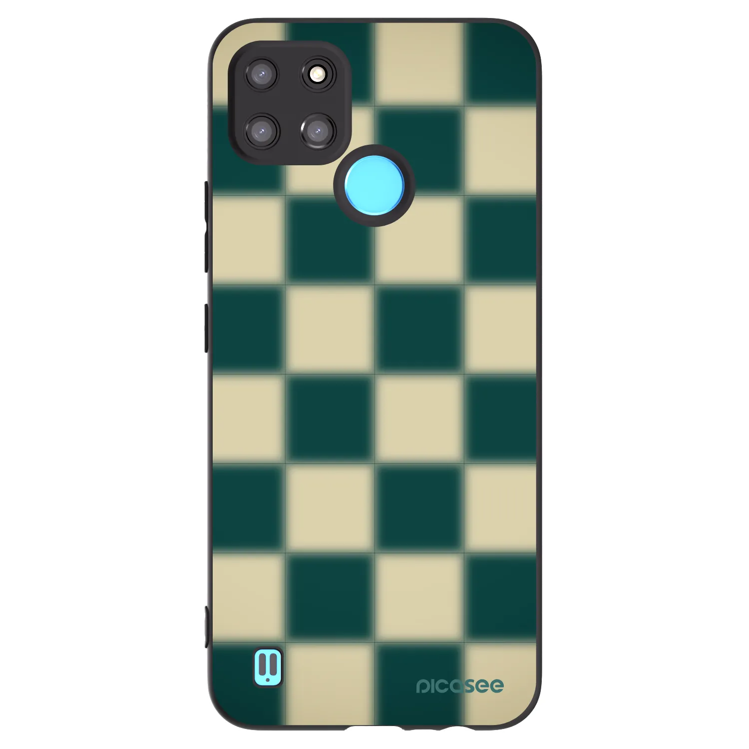 Picasee silikónový čierny obal pre Realme C21Y - Shadow Chess