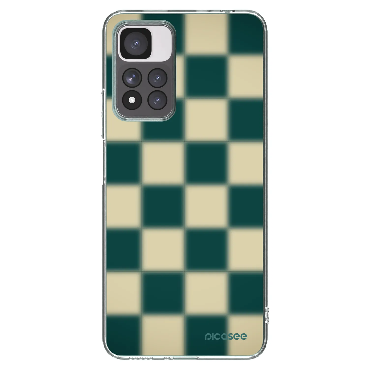 Picasee silikónový prehľadný obal pre Xiaomi Redmi Note 11 Pro+ 5G - Shadow Chess