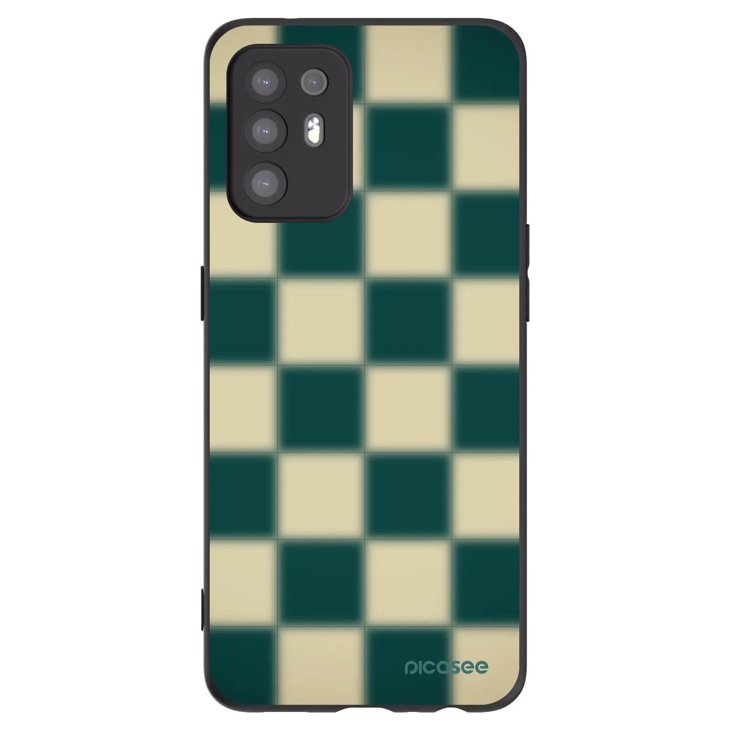 Picasee silikónový čierny obal pre OPPO A94 5G - Shadow Chess