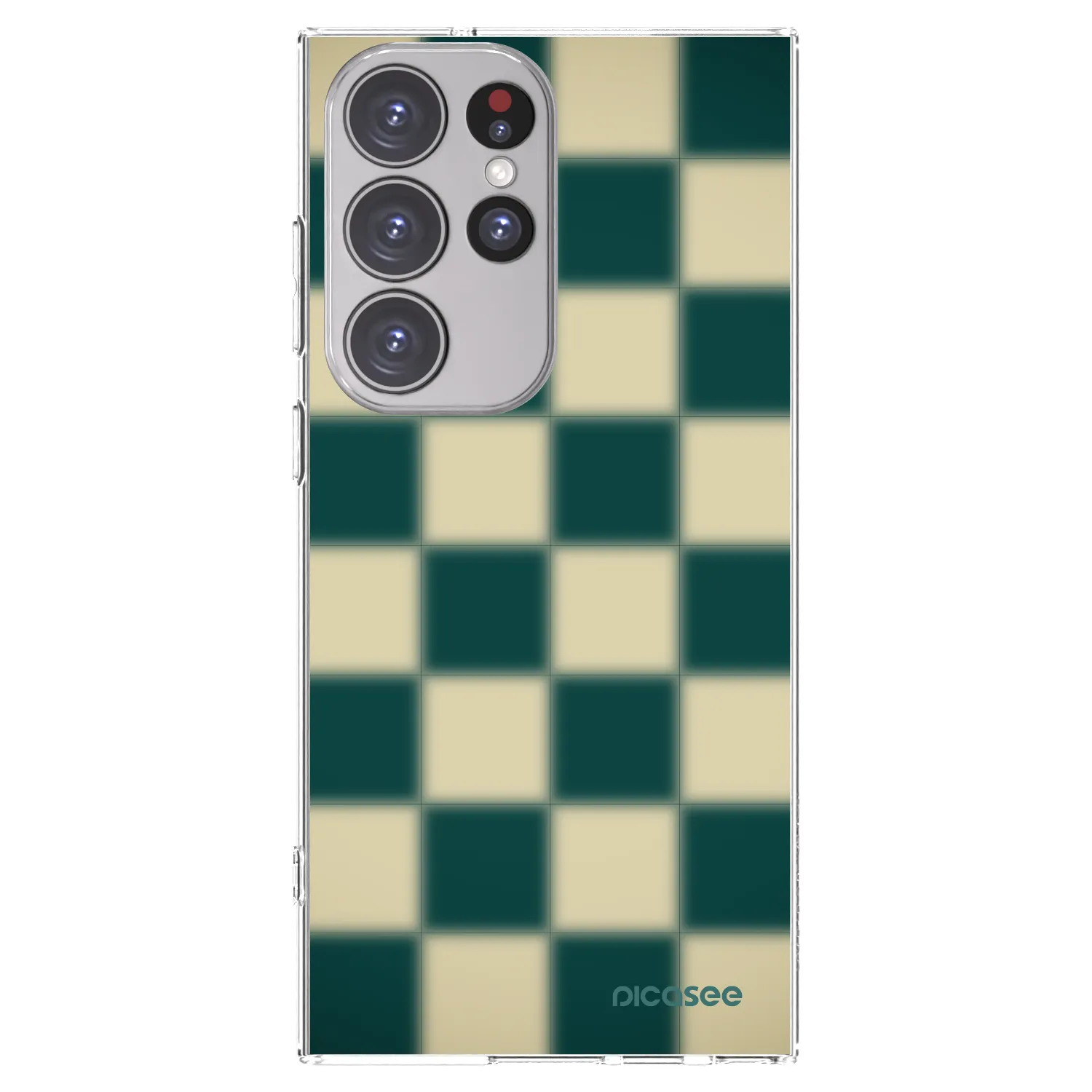 Picasee silikónový prehľadný obal pre Samsung Galaxy S23 Ultra 5G - Shadow Chess