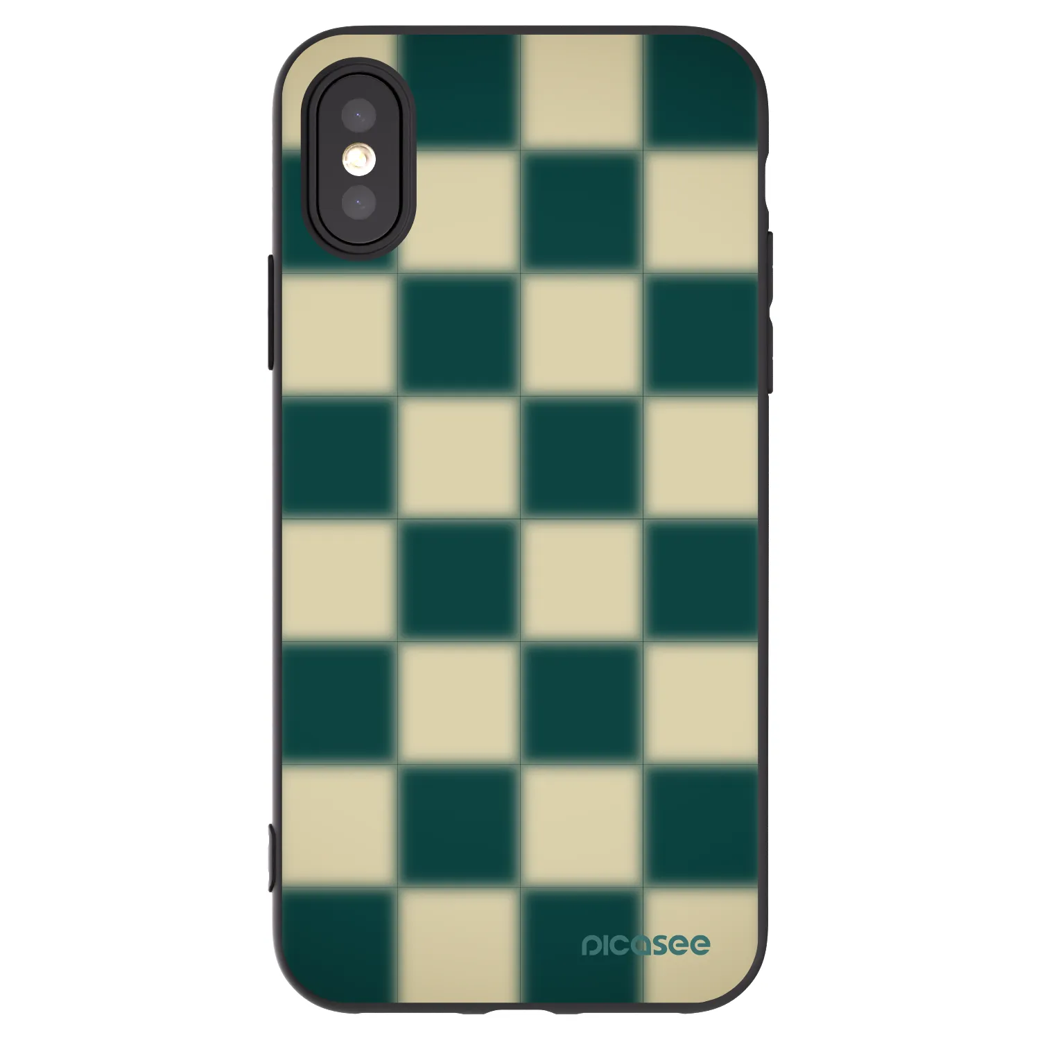 Picasee silikónový čierny obal pre Apple iPhone X/XS - Shadow Chess