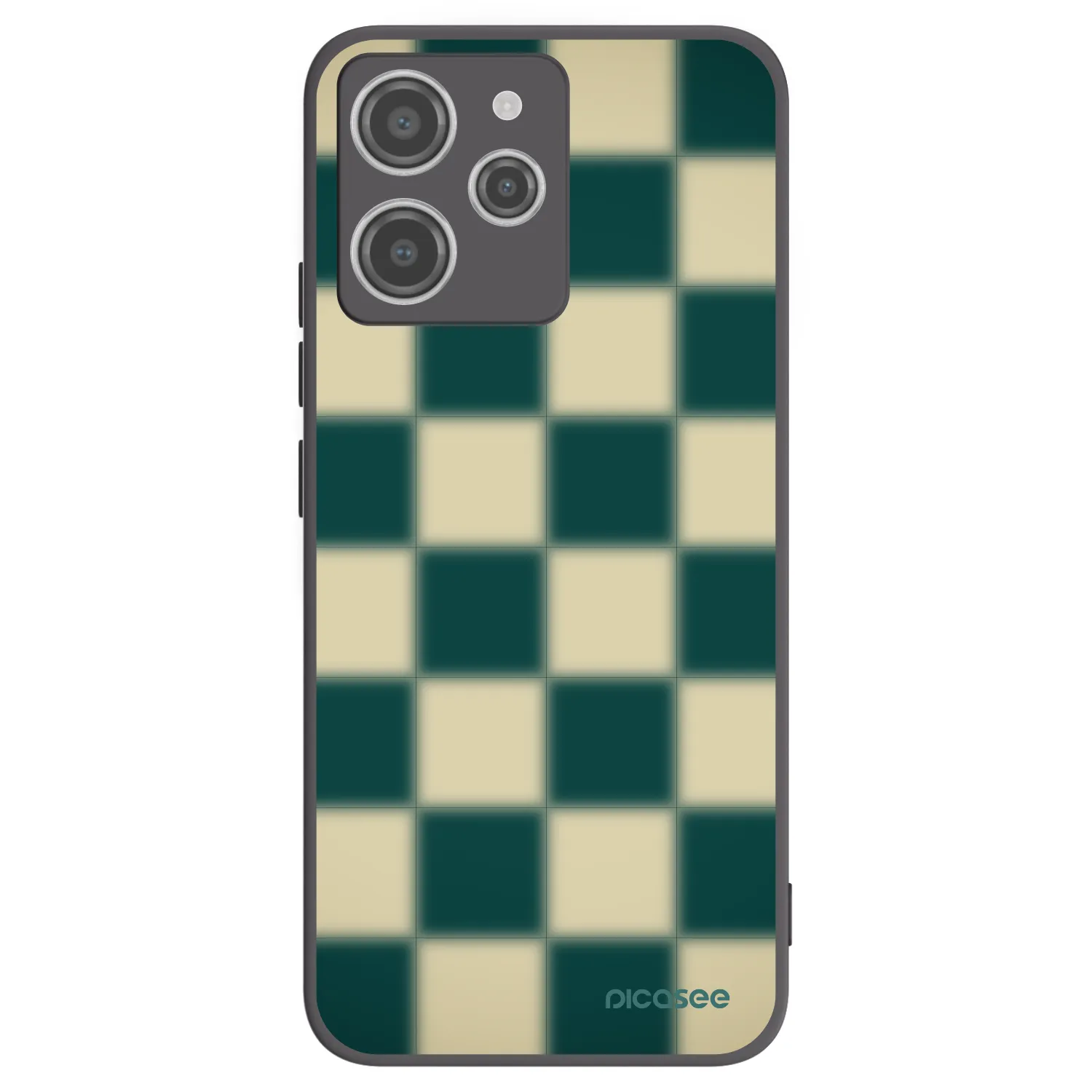 Silikónový čierny obal pre Xiaomi Redmi 12 4G - Shadow Chess