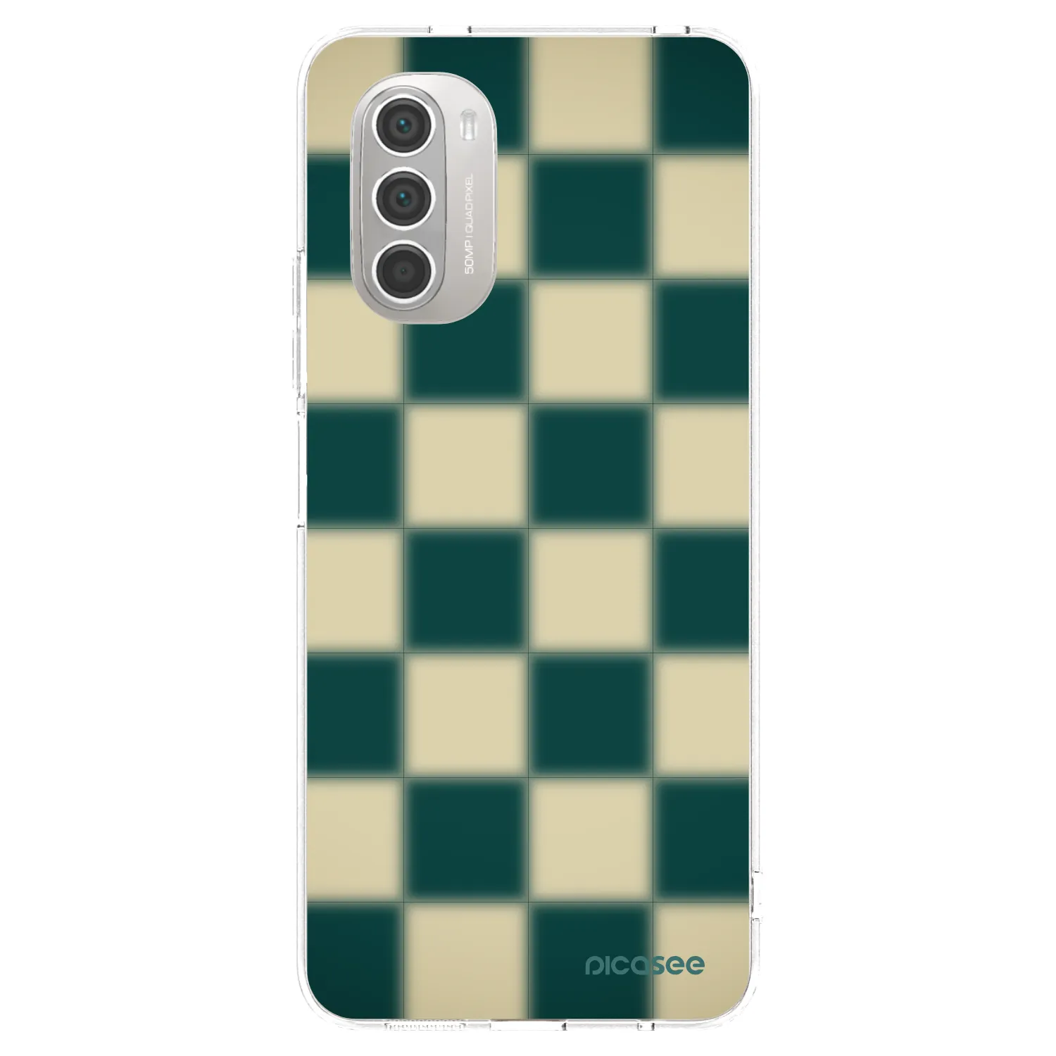 Picasee silikónový prehľadný obal pre Motorola Moto G51 - Shadow Chess