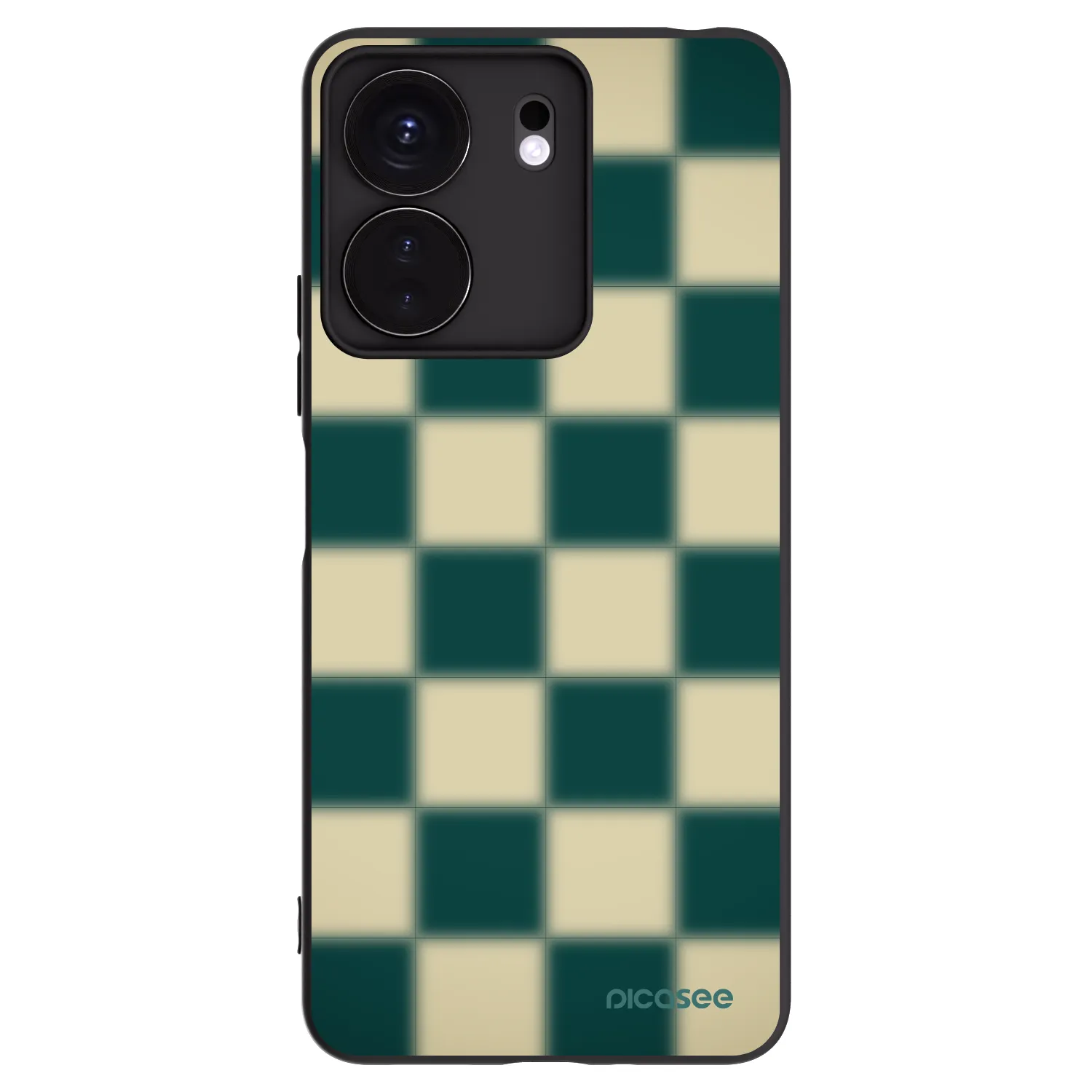Silikónový čierny obal pre Xiaomi Redmi 13C 4G - Shadow Chess