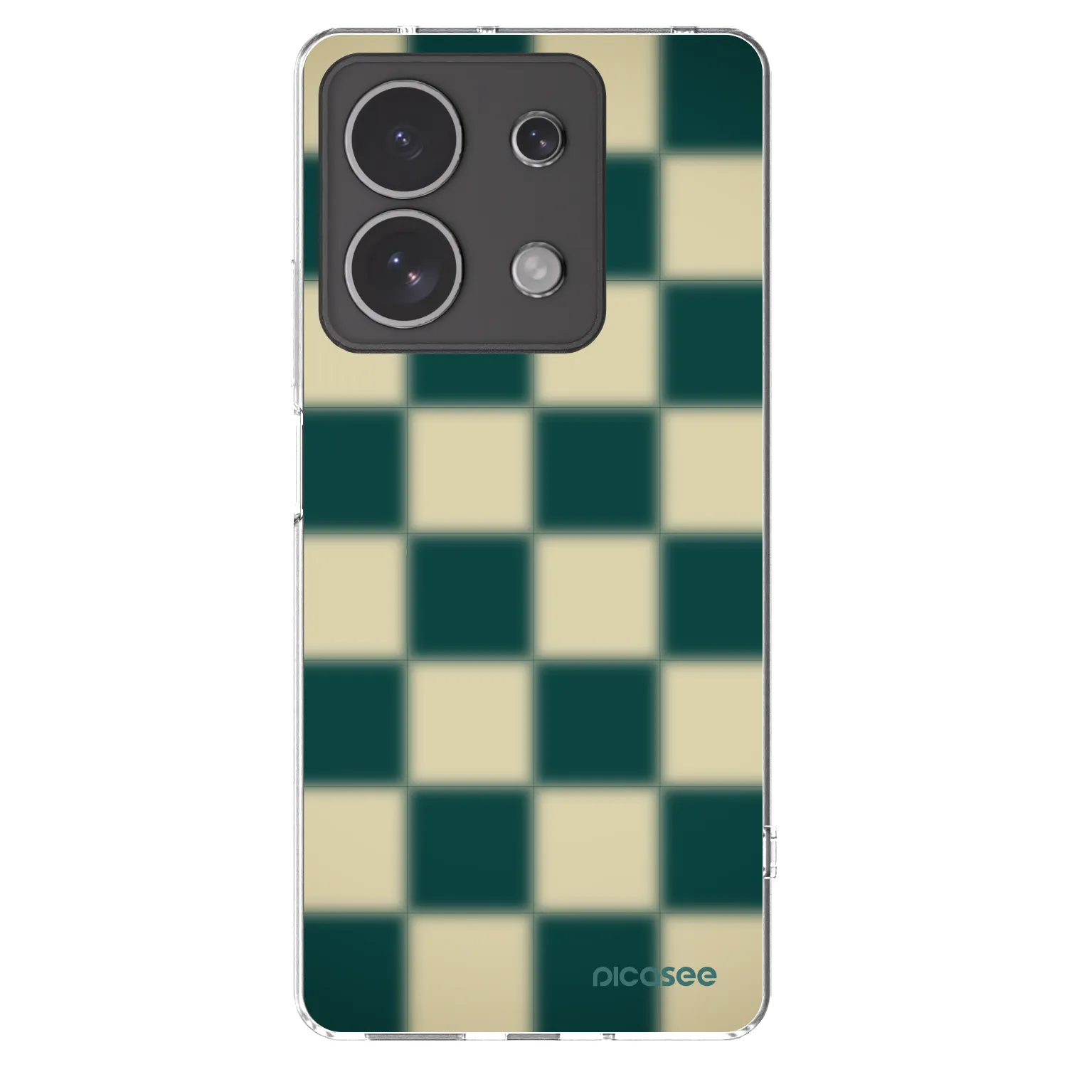 Picasee silikónový prehľadný obal pre Xiaomi Redmi Note 13 4G - Shadow Chess