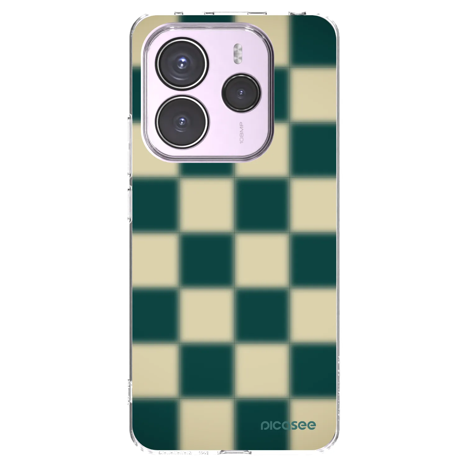Silikónový prehľadný obal pre Xiaomi Redmi Note 14 5G - Shadow Chess
