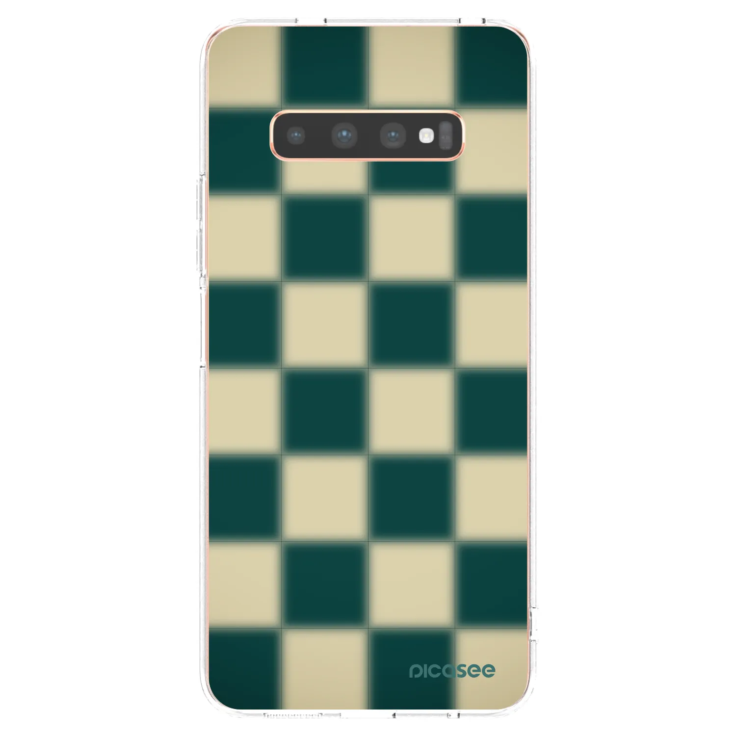 Picasee silikónový prehľadný obal pre Samsung Galaxy S10 Plus G975 - Shadow Chess