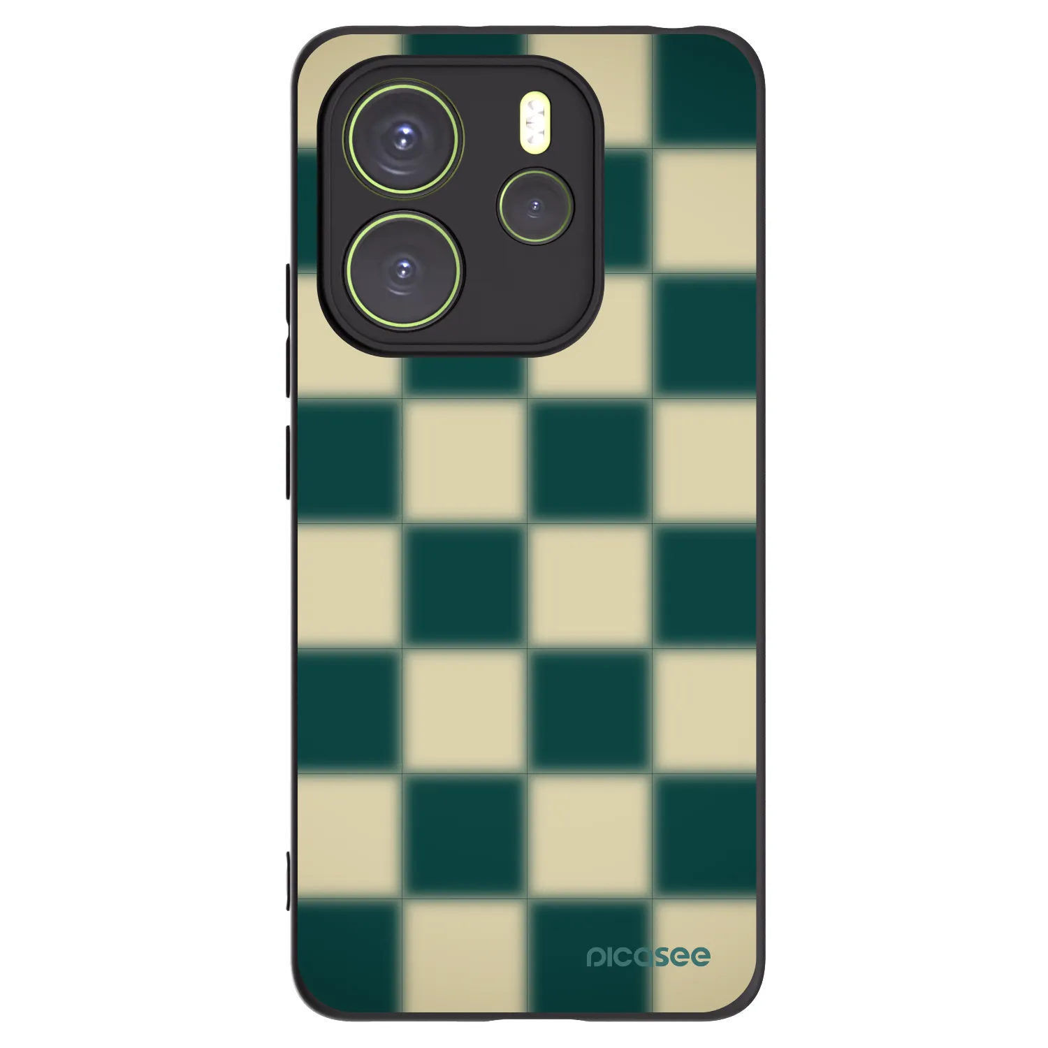 Silikónový čierny obal pre Xiaomi Redmi Note 14 4G - Shadow Chess