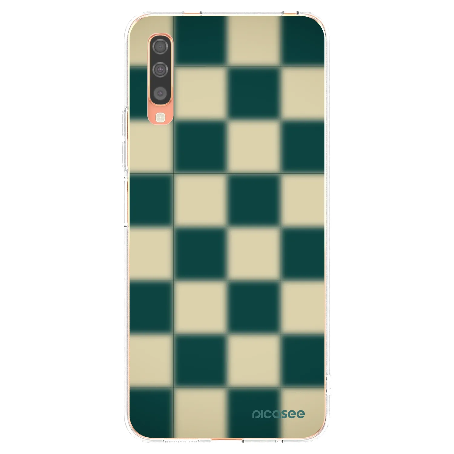 Picasee silikónový prehľadný obal pre Samsung Galaxy A70 A705F - Shadow Chess